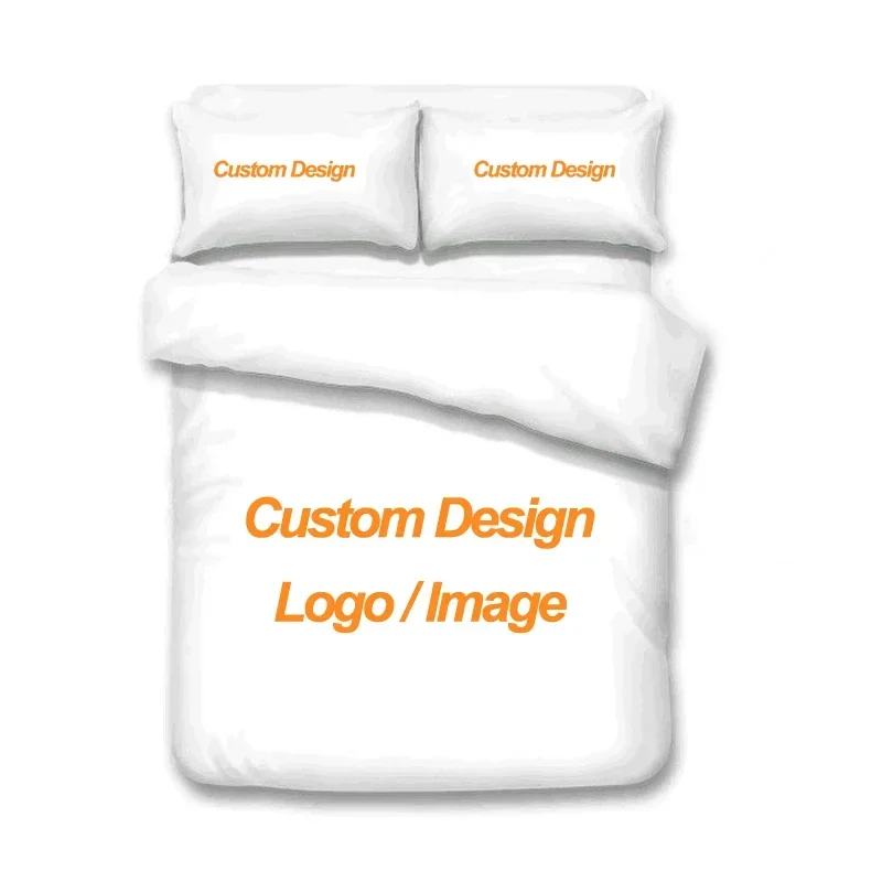 Home Textiles Bedding - カスタムキングクイーン布団カバー高級 3D パーソナライズされたカスタマイズプリント寝具セット 2/3 個キルトカバーピンクコーヒー色