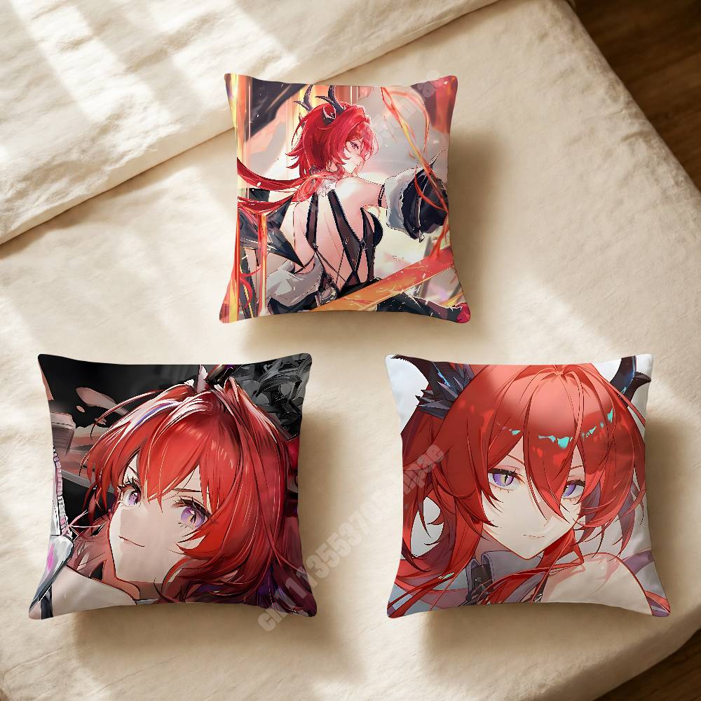 Home Textiles And Furnishing - Arknights Endfield Laevatain 枕カバー クッションケース ソファ