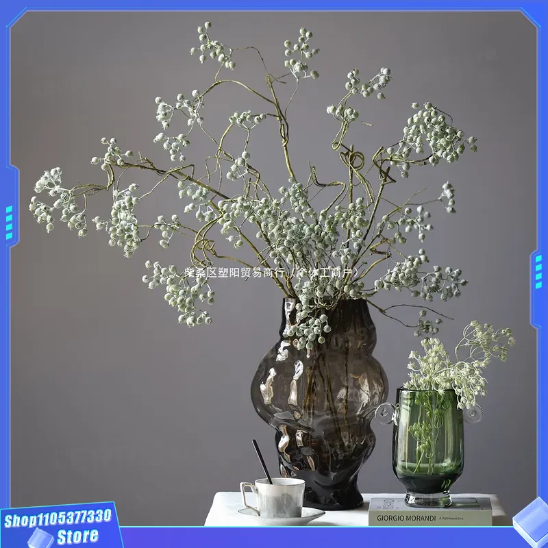 Home Textiles And Furnishing - 大きな侘び寂びスタイルの花瓶、家の装飾、柔らかい家具、大きなサイズのカウンター用ディスプレイ、フレンドリーなフラワーアレンジメント