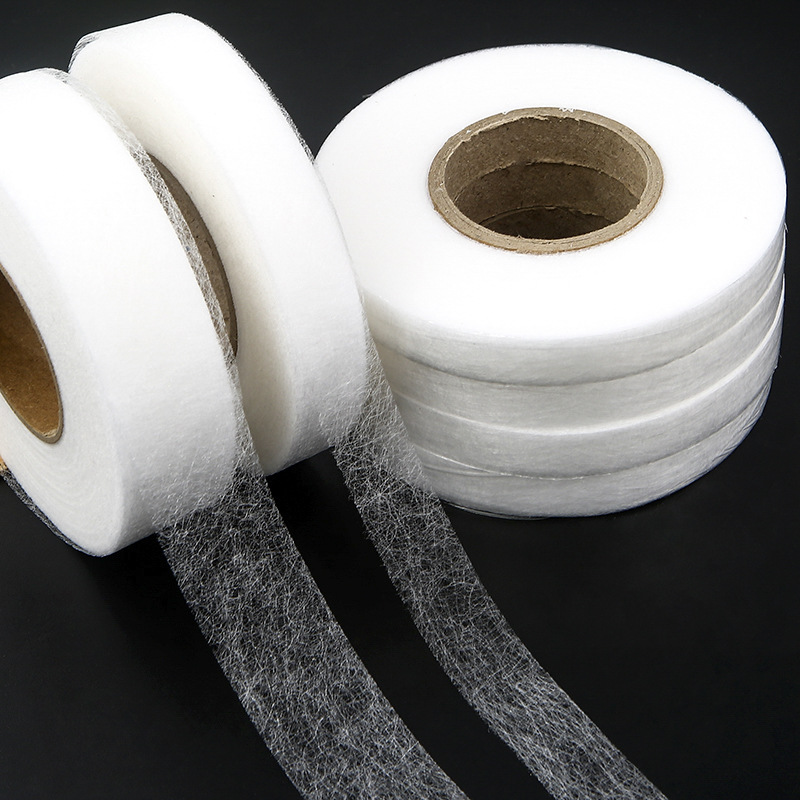 Hot Home Of Textiles - 70 ヤードブラックホワイトホットメルトメッシュ芯地接着剤生地服アイロン裾テープ Web DIY 縫製アクセサリー