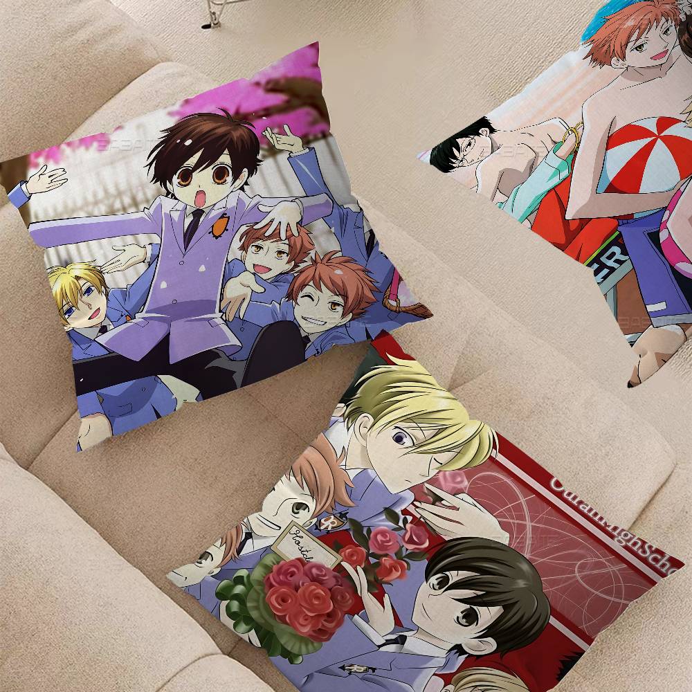 Home Textiles And Furnishing - アニメ桜蘭高校ホスト部枕ギフトホームオフィス家具寝室ソファ車クッションカバーケース 45x45cm