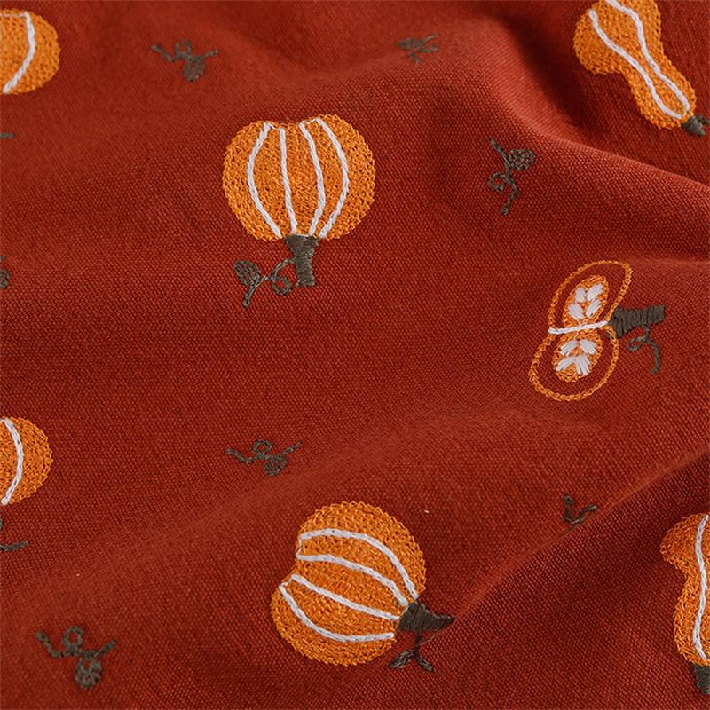 Linum Home Textiles - カボチャの刺繍入りコットン生地,ドレスバッグ,手作り,ホーム家具,装飾生地