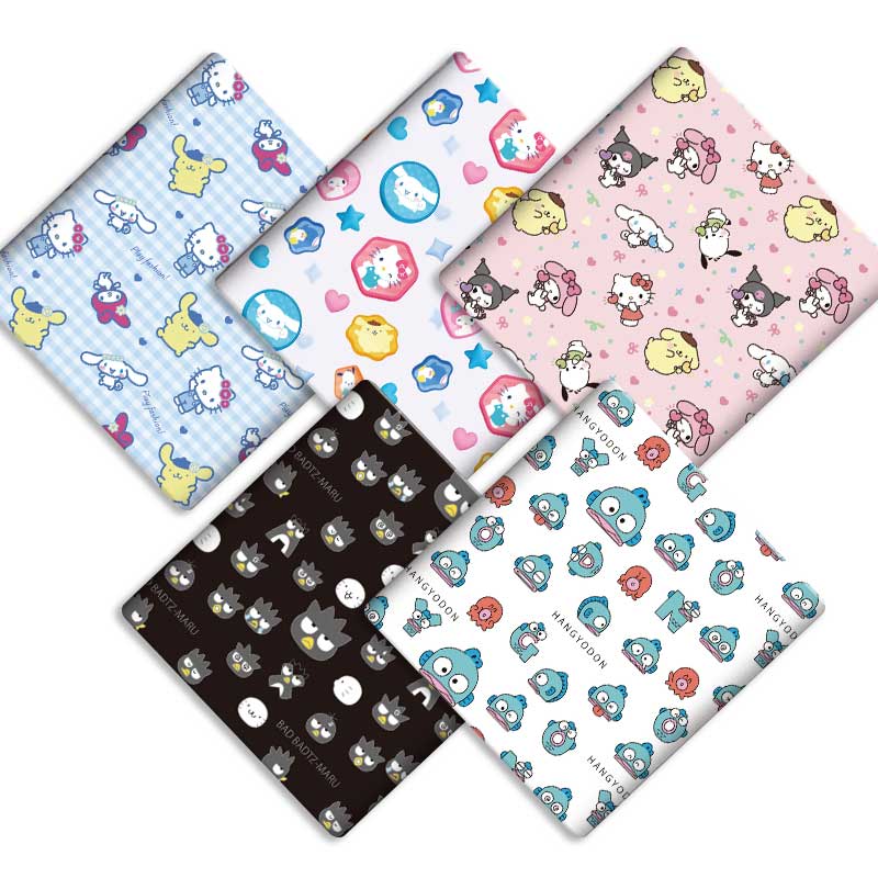 Hot Home Of Textiles - ホットサンリオ生地漫画柄140x50cm生地パッチワークティッシュキッズホームテキスタイル縫製人形ドレスカーテンポリエステル綿生地