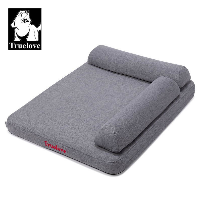 Home Textiles Bedding - Truelove-ペット用ベッド,枕付き,低反発,柔らかく,快適,耐久性,100% リネン,猫と犬用,取り外し可能,洗える,tlx1211