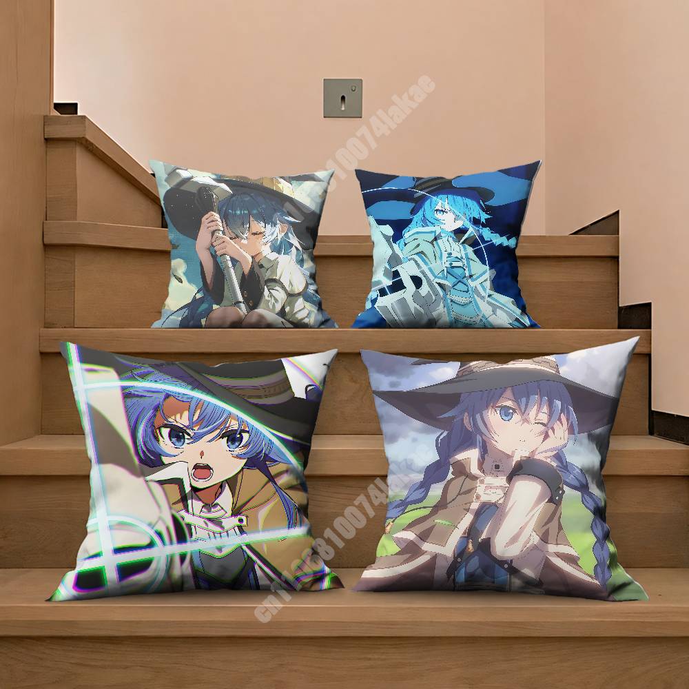 Home Textiles And Furnishing - ロキシー無職転生ソファカウチ枕カバークッションケース居心地の良い寝室のアクセントスタジオ家具