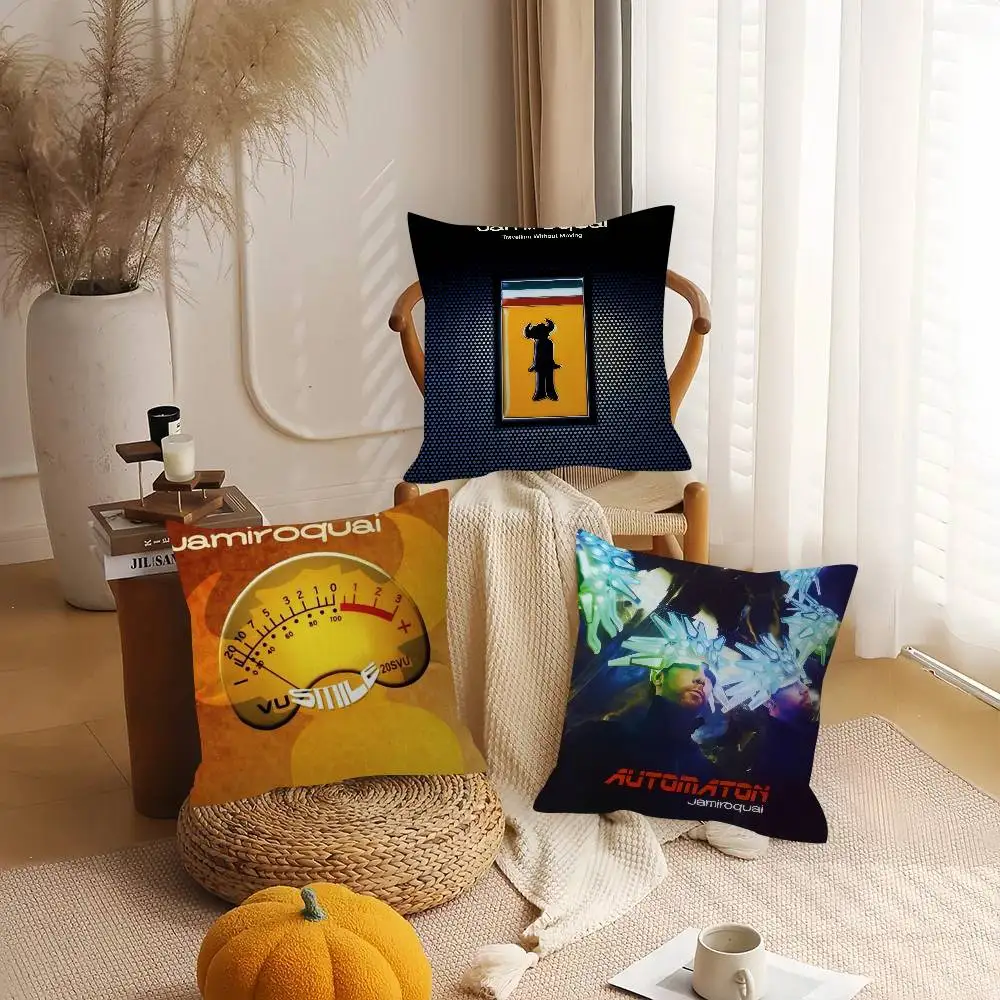 Home.Textiles Cushion - バンド J-Jamiroquai 枕カバー ソファ クッションカバー ホームルーム装飾