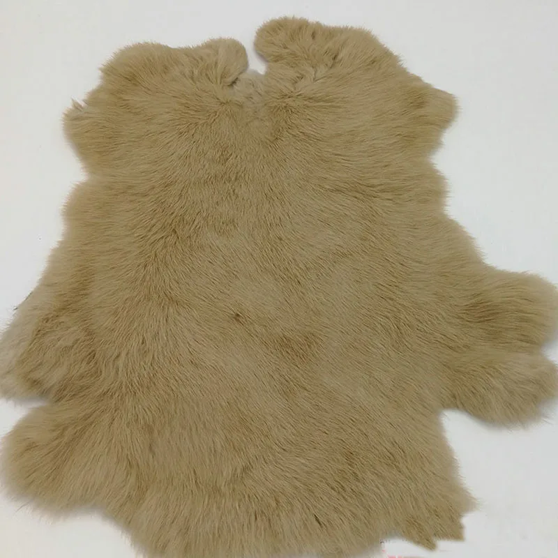 マルチカラーの本物のウサギの毛皮、毛足の長いウサギの毛皮の原 - Home Textiles Sale のレビューと価格