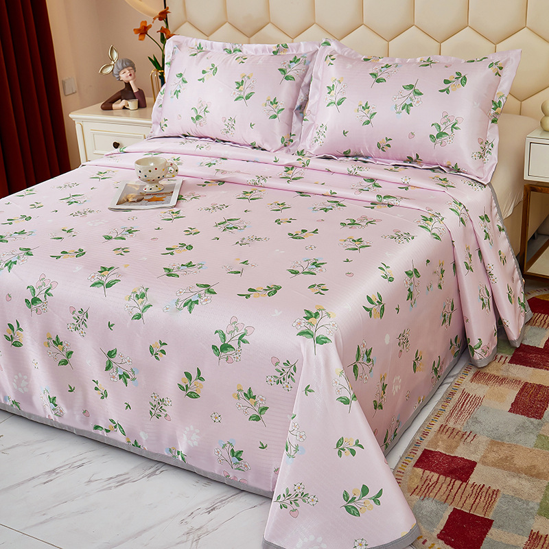 夏用アイスサテンプリント冷却マットセット 折りたたみ式エアコ - Hot Home Of Textiles のレビューと価格