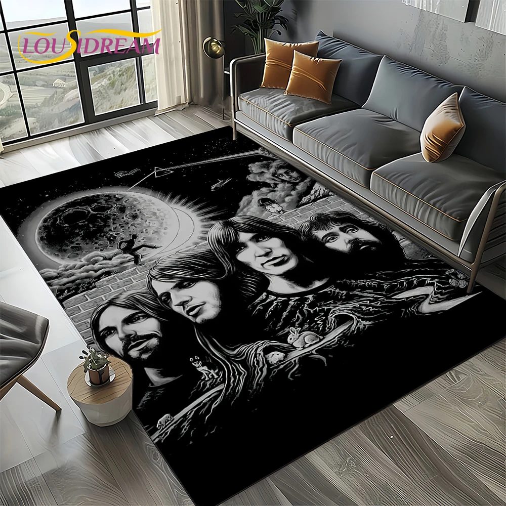 3DピンクF-Floydロックバンドミュージックカーペットラ - Home Textiles Sale のレビューと価格