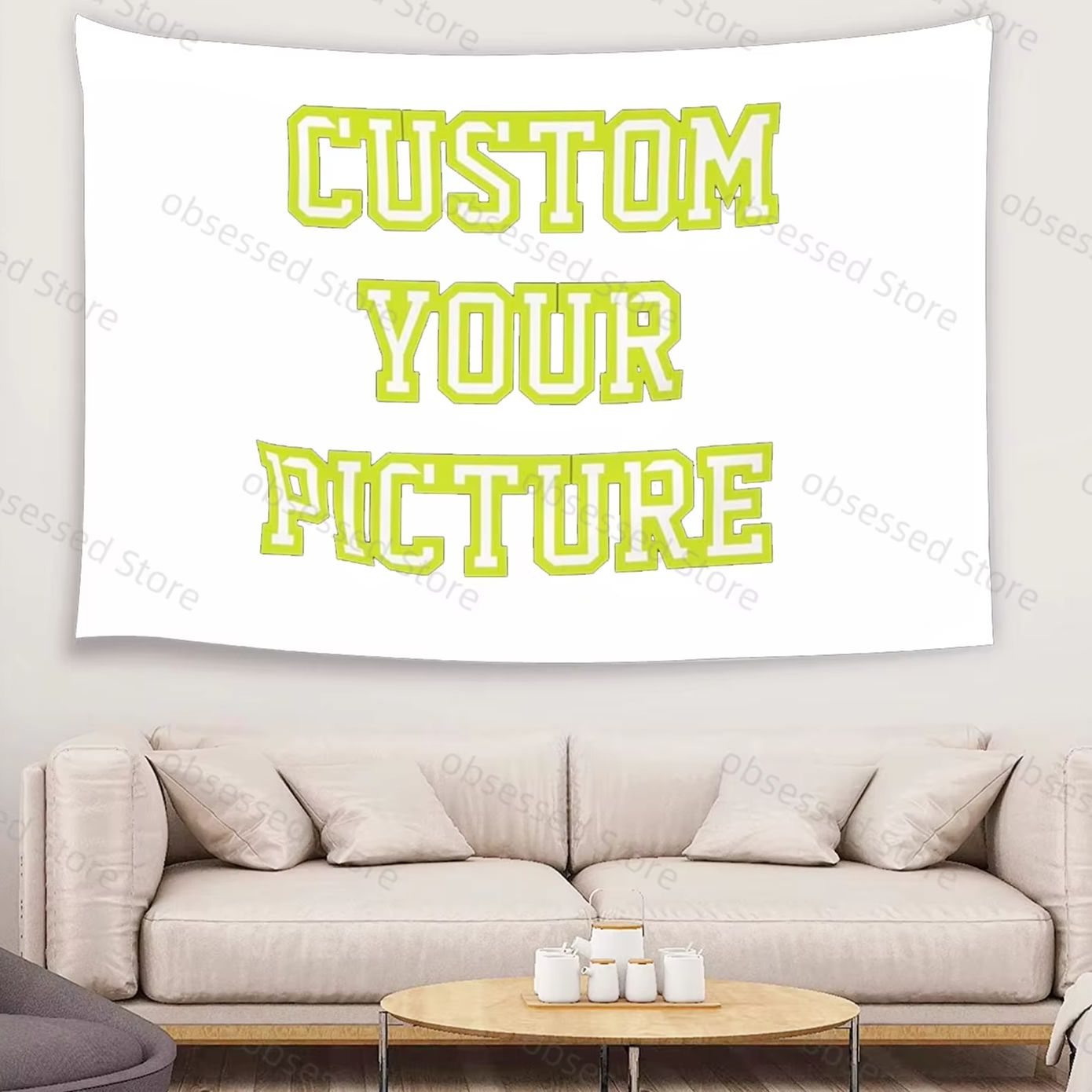 写真をカスタマイズしたタペストリー印刷、部屋の壁掛け装飾、タ - Your Home Textiles のレビューと価格
