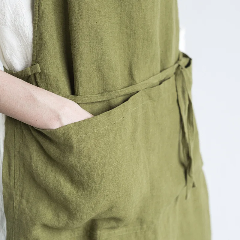 100%ピュアリネンエプロン 無地 セラミックアートエプロン - Linum Home Textiles のレビューと価格