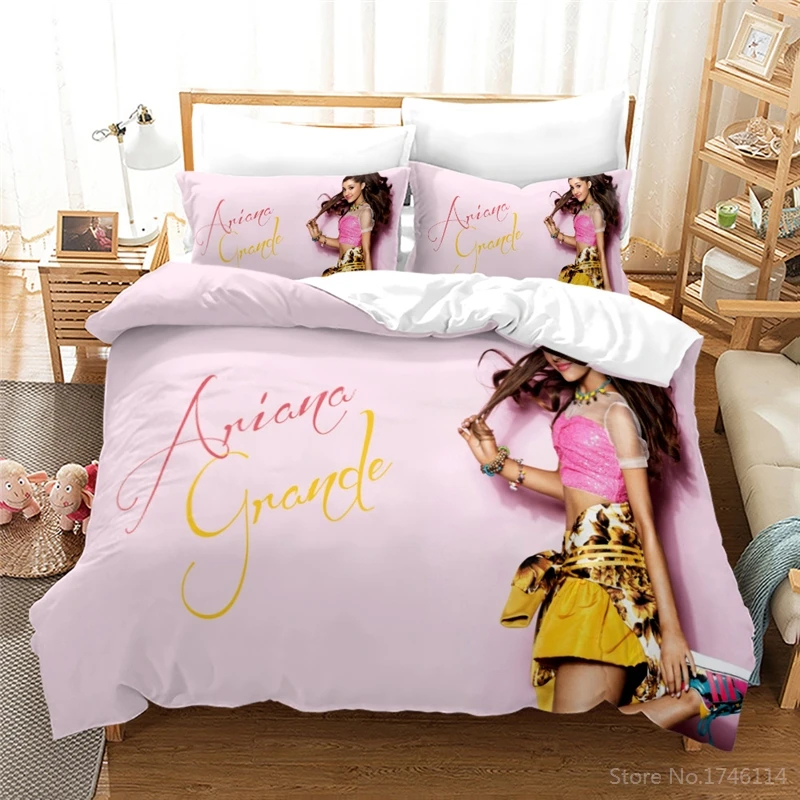 ファッションセクシーガールアリアナグランデ 3D 寝具セット - Home Textiles Bedding のレビューと価格