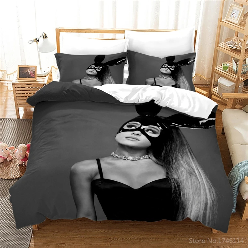 ファッションセクシーガールアリアナグランデ 3D 寝具セット - Home Textiles Bedding のレビューと価格