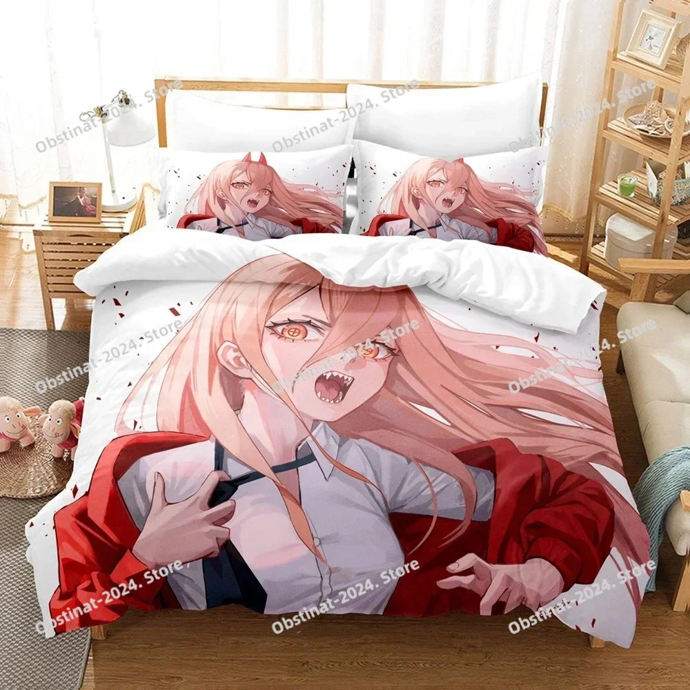 チェンソーマン寝具セット布団カバーフルクイーンキングサイズ枕 - Home Textiles Bedding のレビューと価格