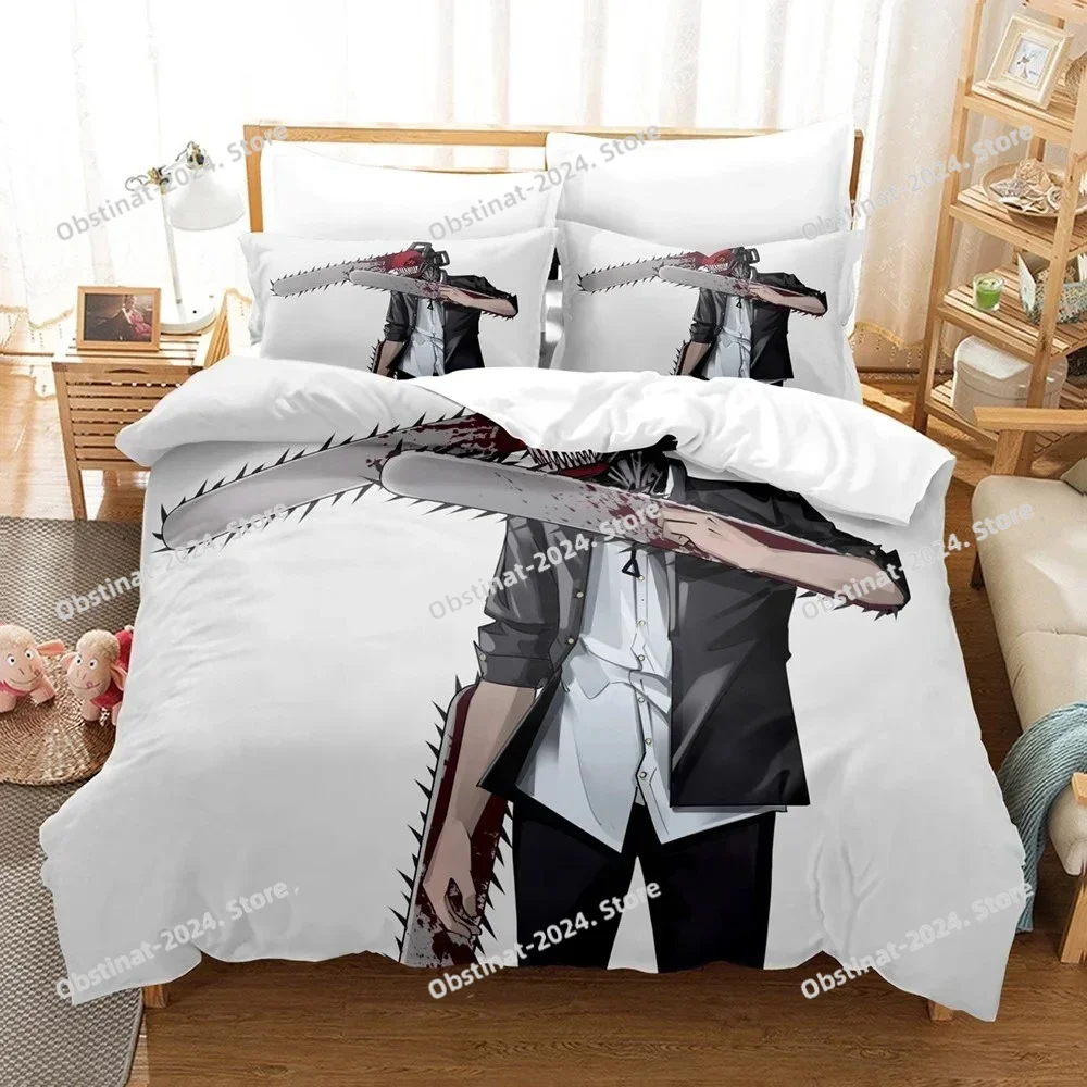 チェンソーマン寝具セット布団カバーフルクイーンキングサイズ枕 - Home Textiles Bedding のレビューと価格