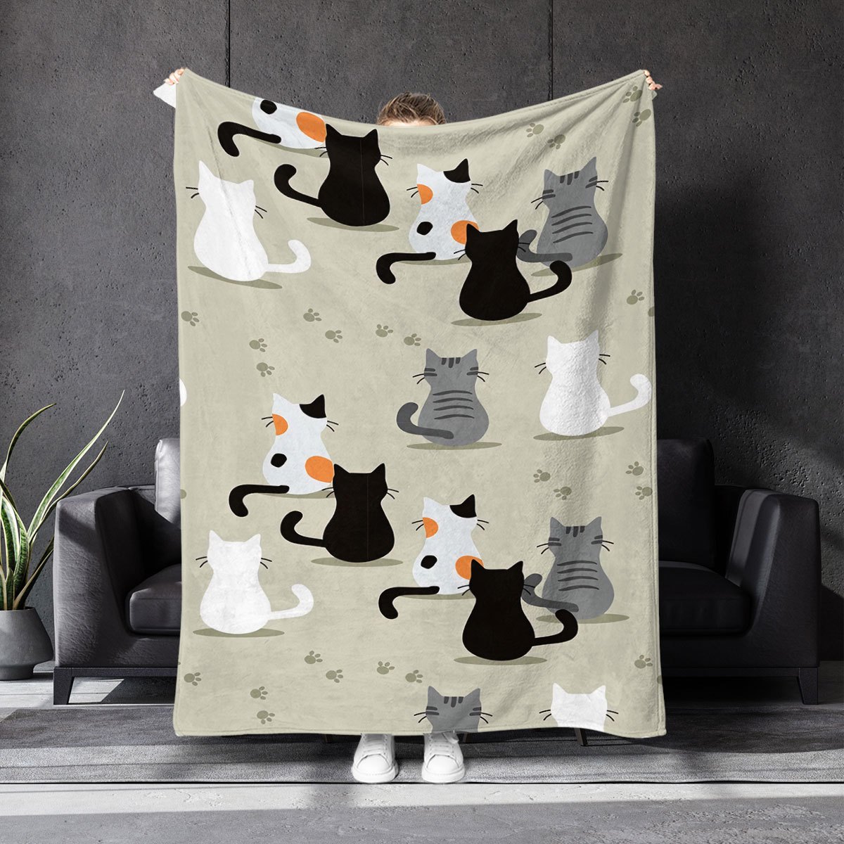 猫柄のブランケットでご自宅に暖かさを。 家族や友人への素晴ら - Your Home Textiles のレビューと価格