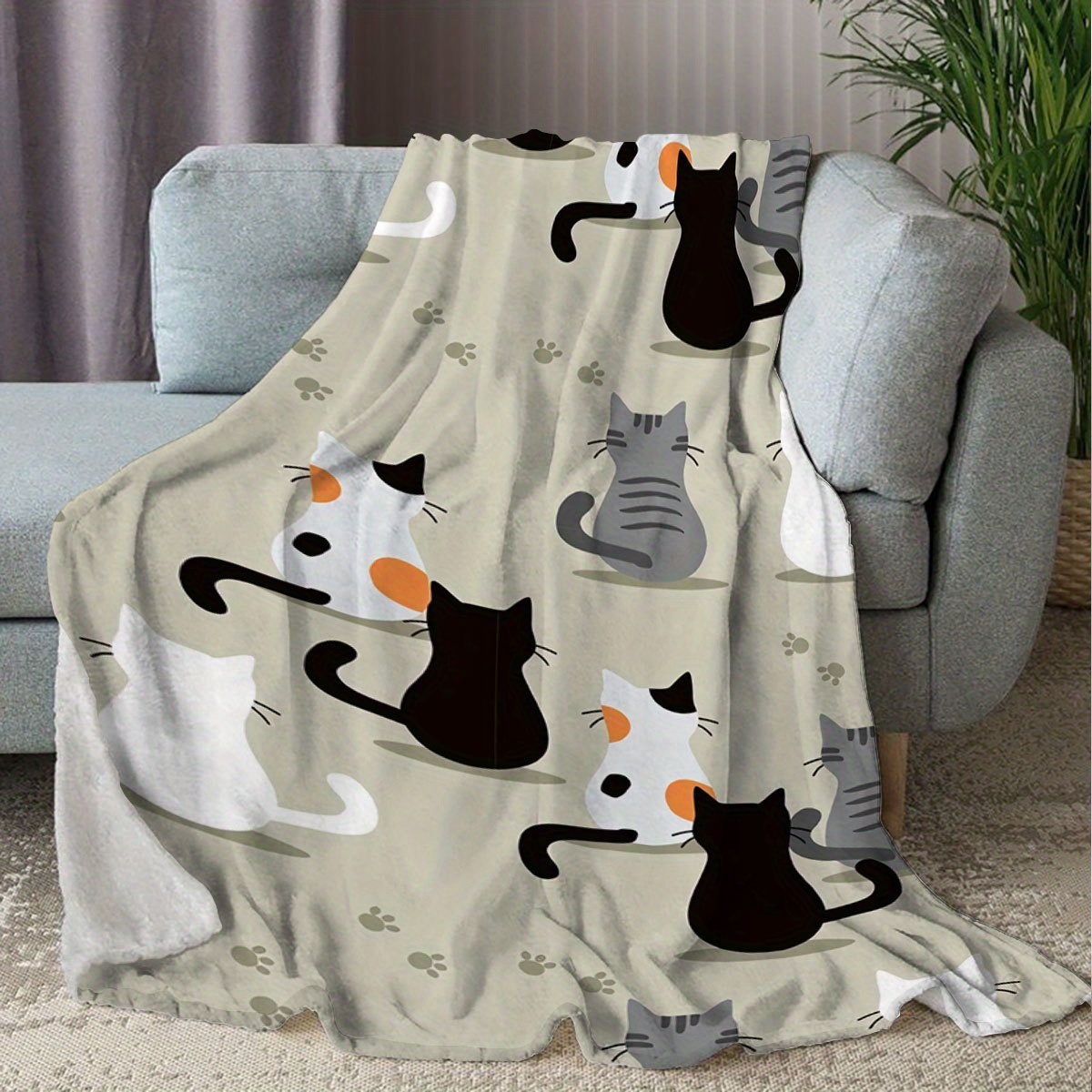猫柄のブランケットでご自宅に暖かさを。 家族や友人への素晴ら - Your Home Textiles のレビューと価格