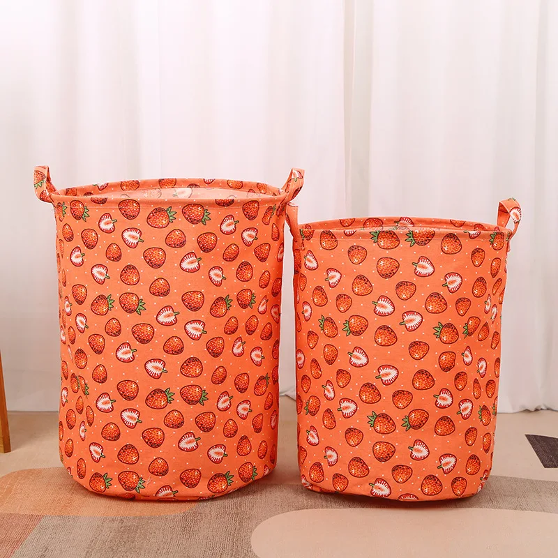 コットンリネンプリントランドリーバスケットポータブル折りたた - Linum Home Textiles のレビューと価格