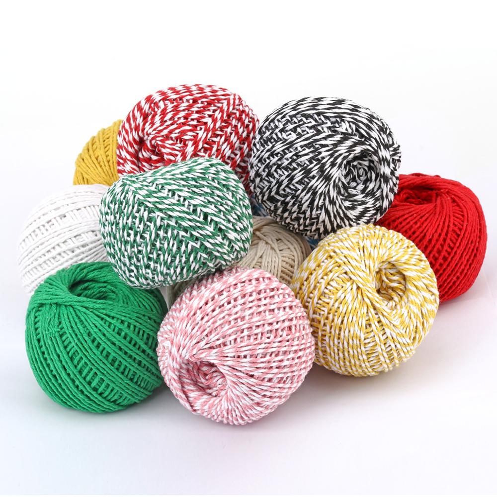 手作りの2色の綿二色パン屋ロープ,素朴な国の手工芸品のアクセ - Home Textiles Com のレビューと価格