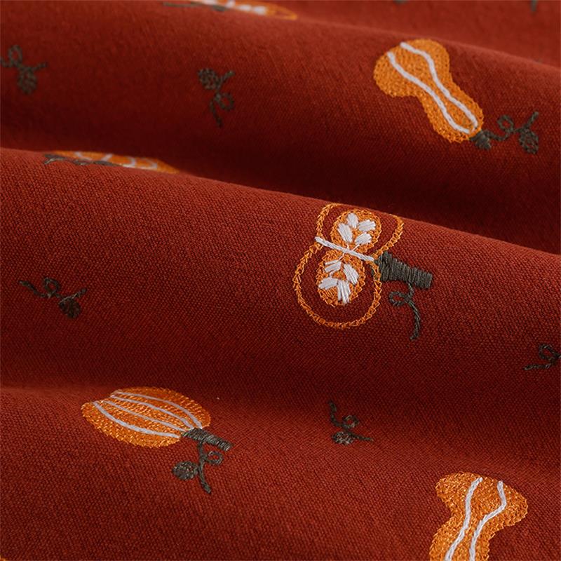 カボチャの刺繍入りコットン生地,ドレスバッグ,手作り,ホーム - Linum Home Textiles のレビューと価格
