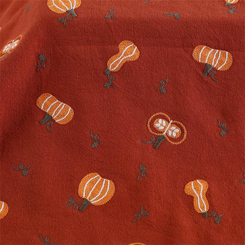 カボチャの刺繍入りコットン生地,ドレスバッグ,手作り,ホーム - Linum Home Textiles のレビューと価格