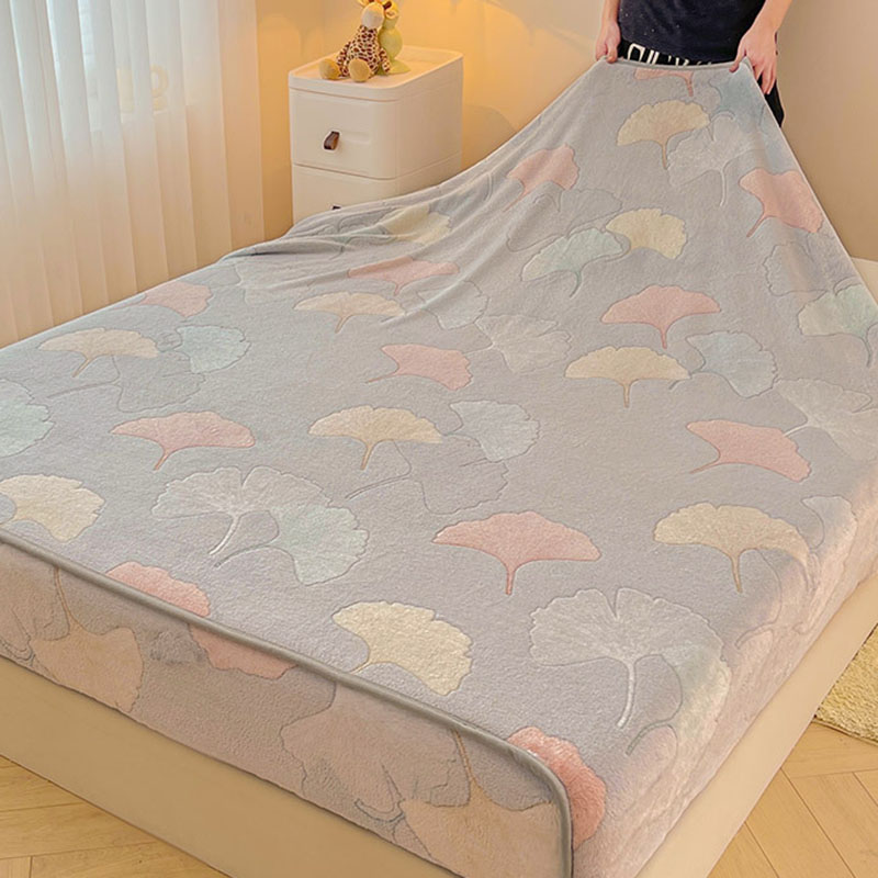 秋冬用プラッシュフィットシーツセット、滑り止めミルクベルベッ - Home Textiles Bedding のレビューと価格