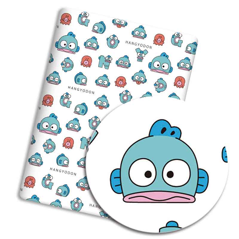 ホットサンリオ生地漫画柄140x50cm生地パッチワークティ - Hot Home Of Textiles のレビューと価格
