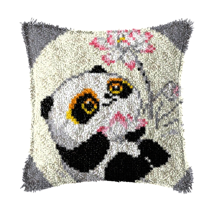 DIY かわいい動物ラッチフックキット スミルナ刺繍漫画犬カ - Home.Textiles Cushion のレビューと価格