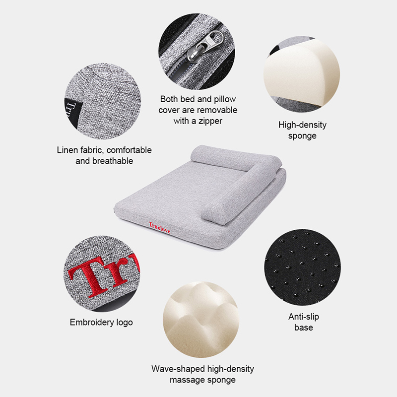 Truelove-ペット用ベッド,枕付き,低反発,柔らかく, - Home Textiles Bedding のレビューと価格