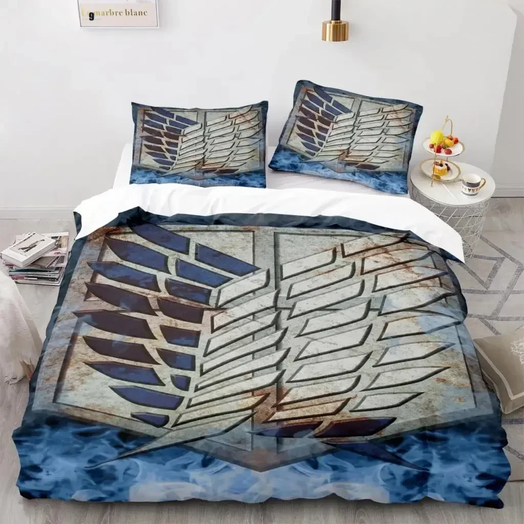 アニメ「進撃の巨人」ホームテキスタイルプリントベッドセット、 - Home Textiles Bedding のレビューと価格