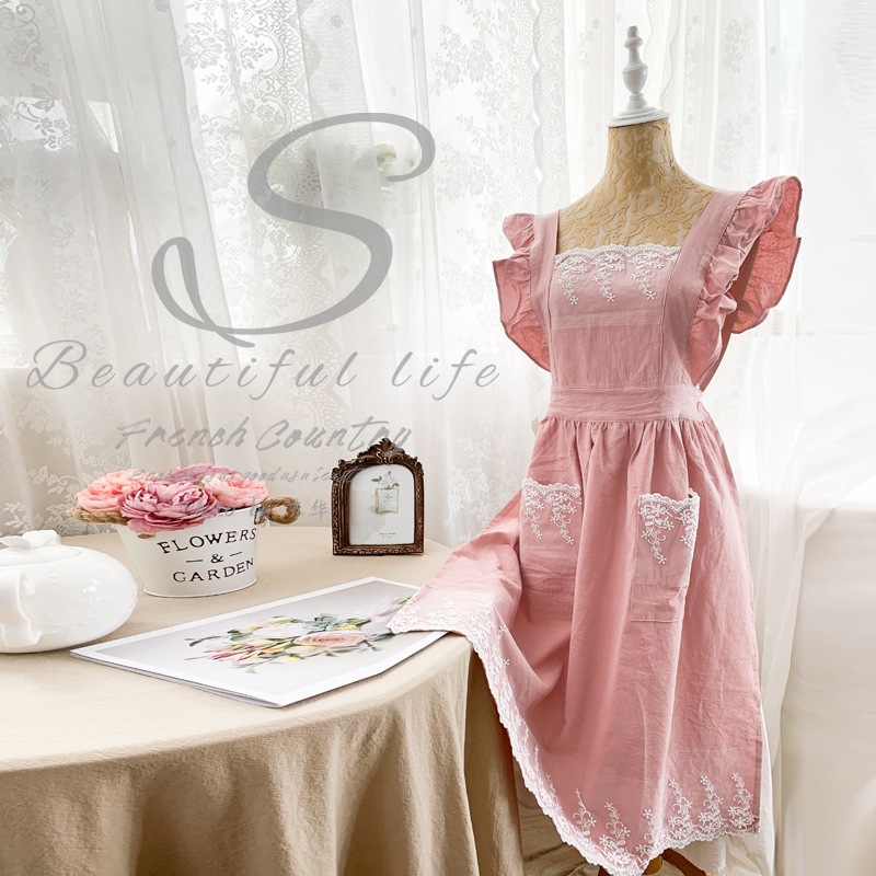 家庭用エプロン コットンリネンドレス ガーデンカフェ キッチ - Linum Home Textiles のレビューと価格